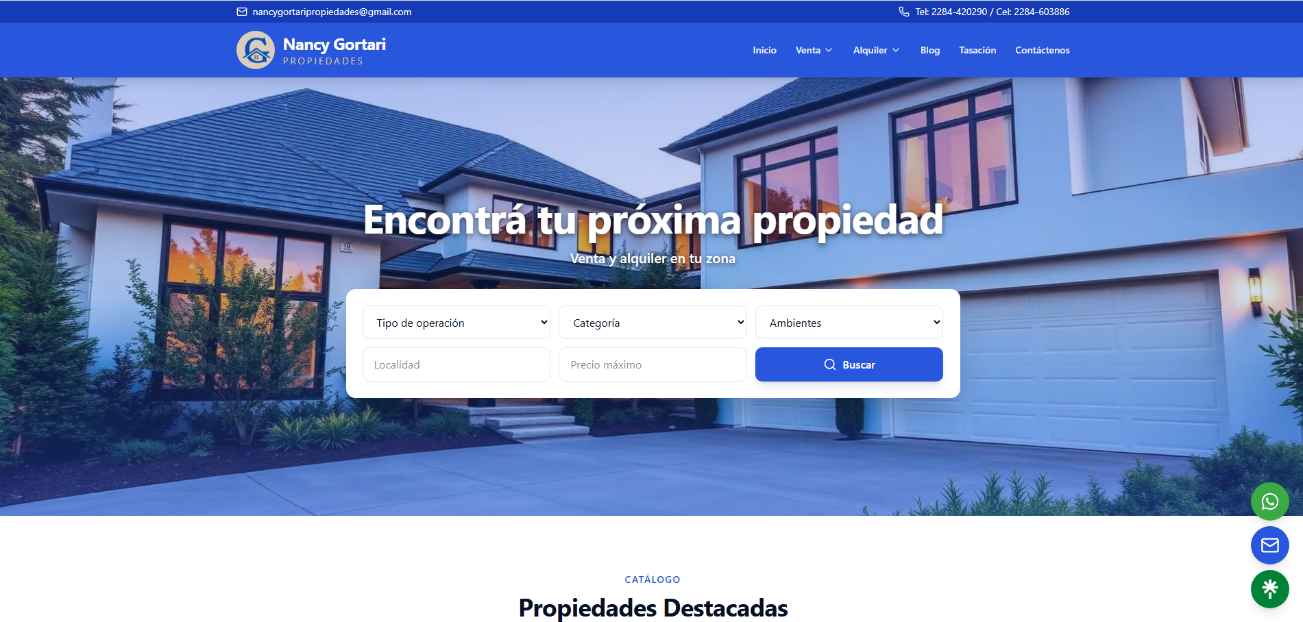 Plataforma de listado de propiedades
